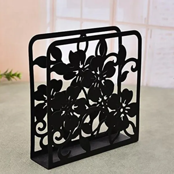 Black_Iron_Flower_Napkin_Holder_Elegant_Tabletop_Tissue_Stand