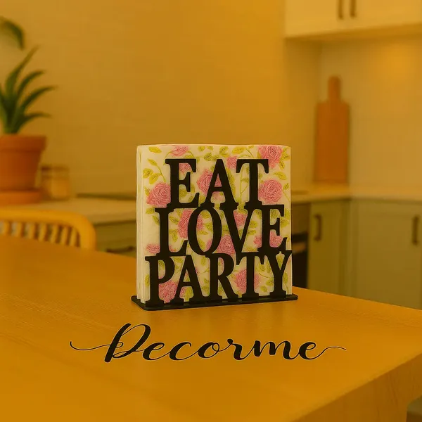 Eat_Love_Party_Iron_Tissue_Stand_Floral_Black_Napkin_Holder