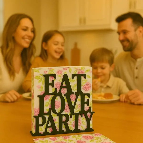 Eat_Love_Party_Iron_Tissue_Stand_Floral_Black_Napkin_Holder