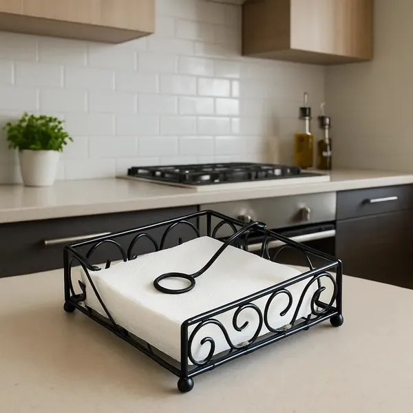 Multi_Purpose_Black_Metal_Napkin_Utensil_Holder