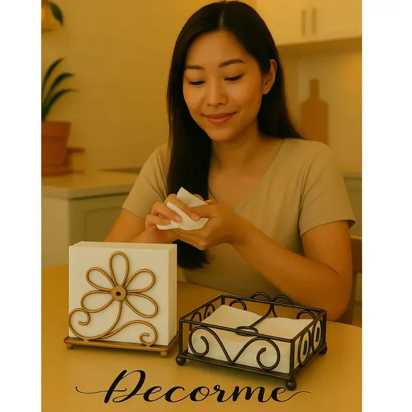 Golden_Petal_Tissue_Stand_Vintage_Flower_Design