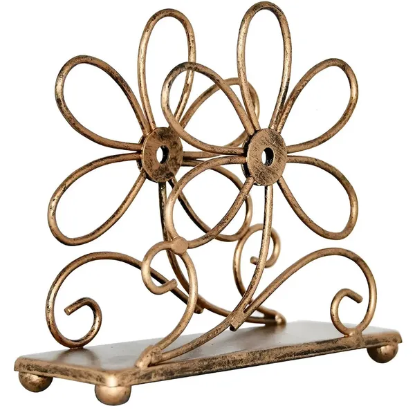 Golden_Petal_Tissue_Stand_Vintage_Flower_Design