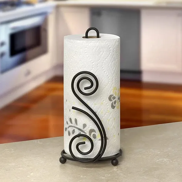 Double_S_Wrought_Iron_Tissue_Roll_Holder_Elegant