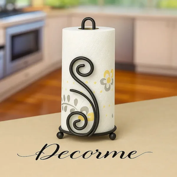 Double_S_Wrought_Iron_Tissue_Roll_Holder_Elegant