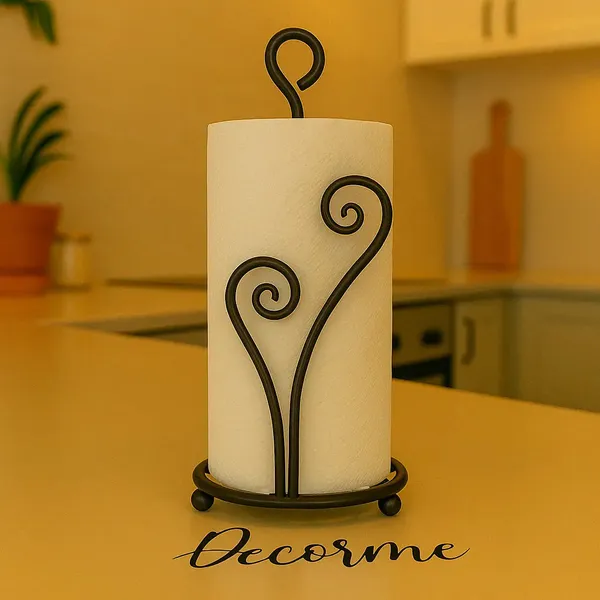 Countertop_Iron_Paper_Towel_Holder_Matte_Black