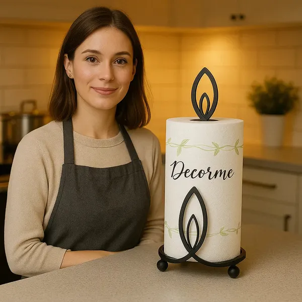 Candle_Style_Wrought_Iron_Paper_Towel_Holder