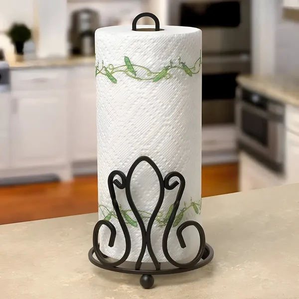 Wall_Mounted_Wrought_Iron_Paper_Towel_Holder_Black_Decorum