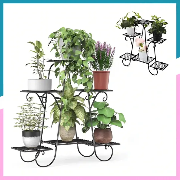 6_Tier_Metal_Plant_Stand_Multi_Tier_Flower_Pot_Holder_For_Balcony