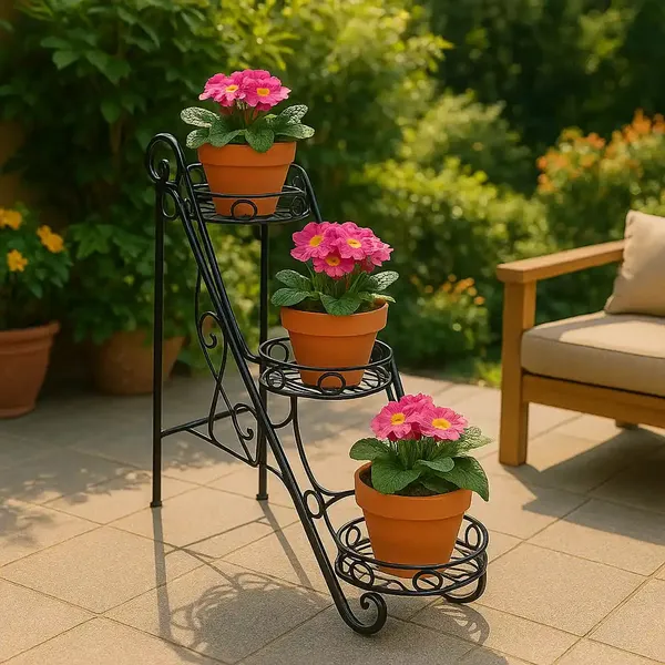 3_Step_Metal_Plant_Stand