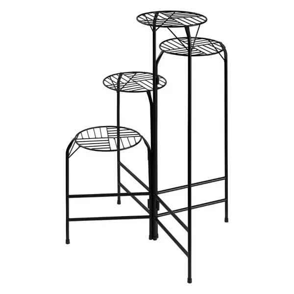 4_Tier_Metal_Plant_Stand_24_Inch_Round_Galvanised_Iron