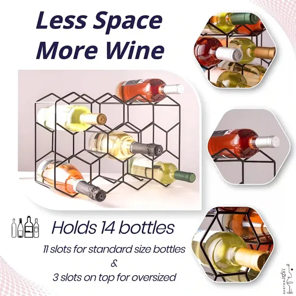Hexagon_Design_Wrought_Iron_Wine_Rack