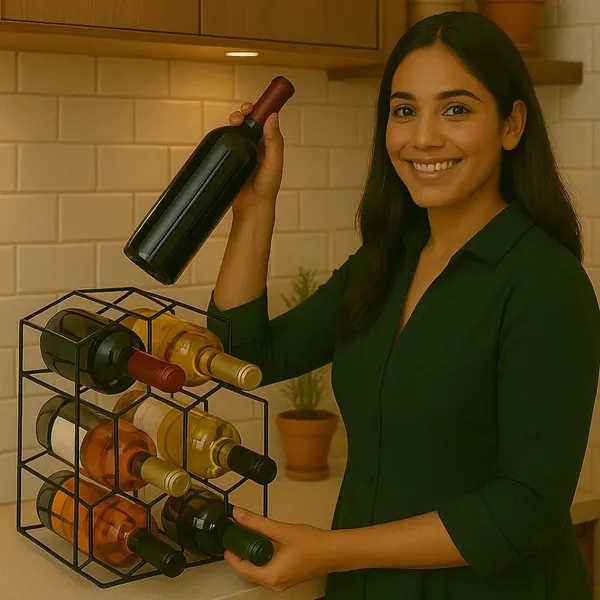 Hexagon_Design_Wrought_Iron_Wine_Rack