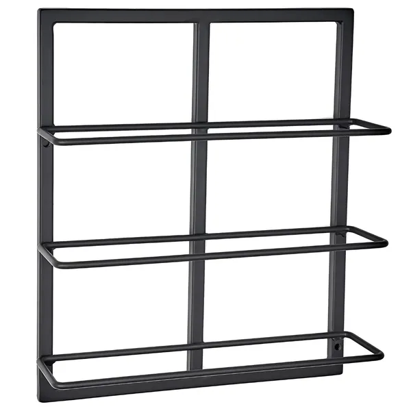Decorum_Black_Metal_Countertop_Wine_Holder_Sturdy_Elegant