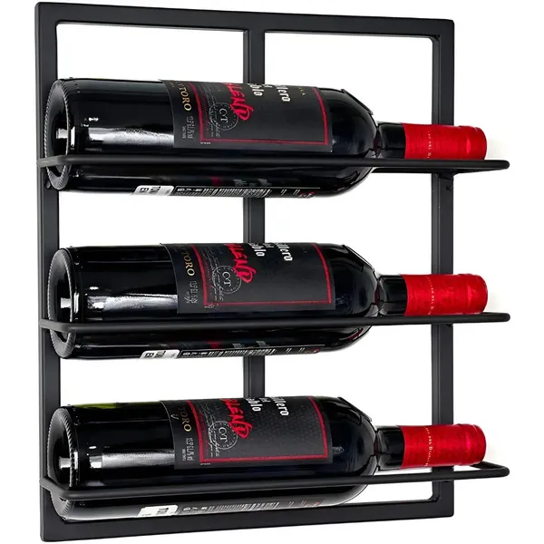 Decorum_Black_Metal_Countertop_Wine_Holder_Sturdy_Elegant