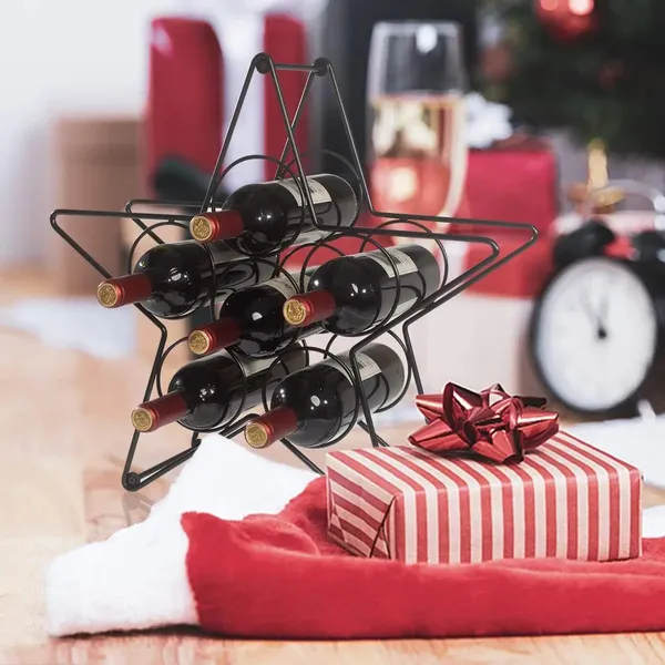 Star_Design_Wrought_Iron_Wine_Rack_Freestanding_Tabletop