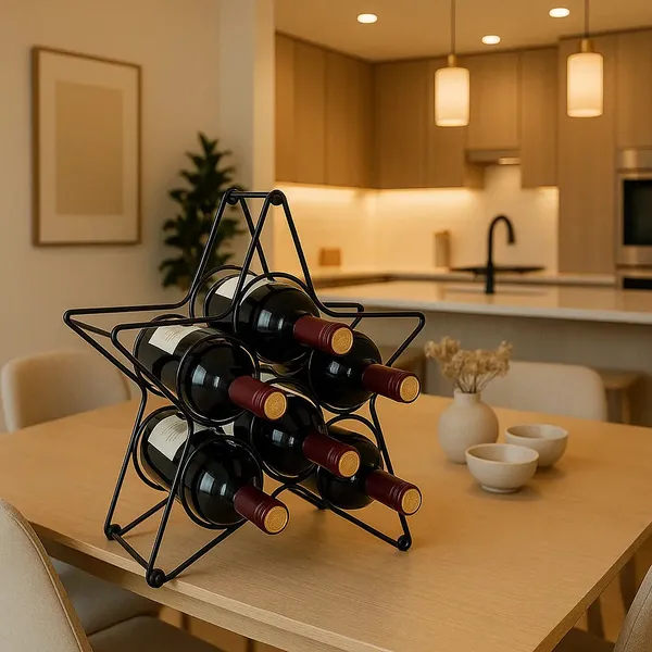 Star_Design_Wrought_Iron_Wine_Rack_Freestanding_Tabletop