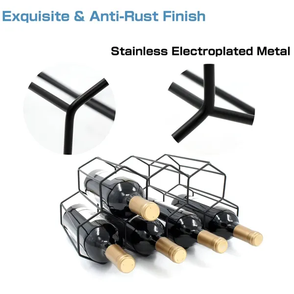 7_Bottle_Honeycomb_Design_Wrought_Iron_Wine_Rack