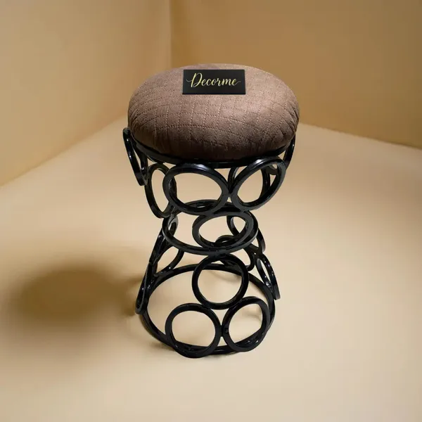Premium_Circular_Iron_Stool_Chocolate_Brown