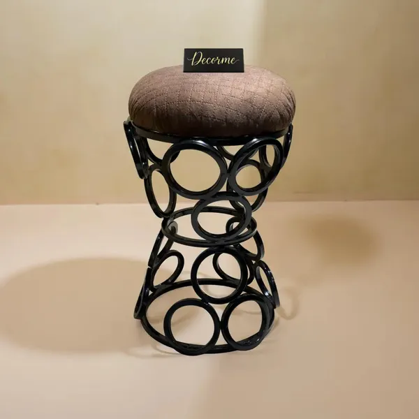 Premium_Circular_Iron_Stool_Chocolate_Brown