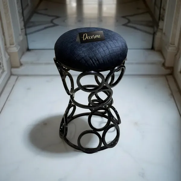 Premium_Circular_Iron_Stool_Midnight_Blue
