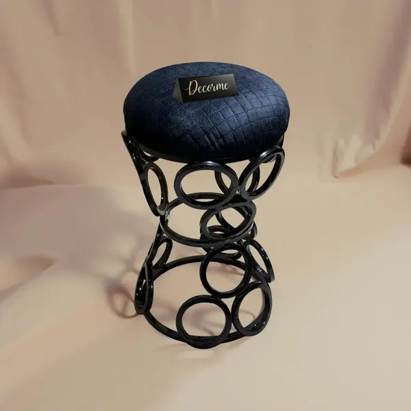 Premium_Circular_Iron_Stool_Midnight_Blue