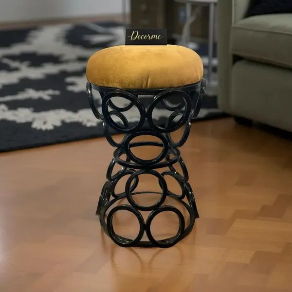 Premium_Circular_Iron_Stool_Mustard_Yellow