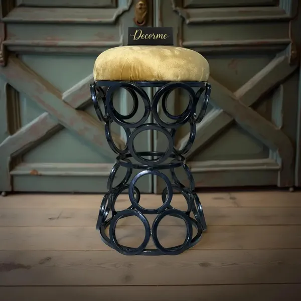 Premium_Circular_Iron_Stool_Mustard_Yellow