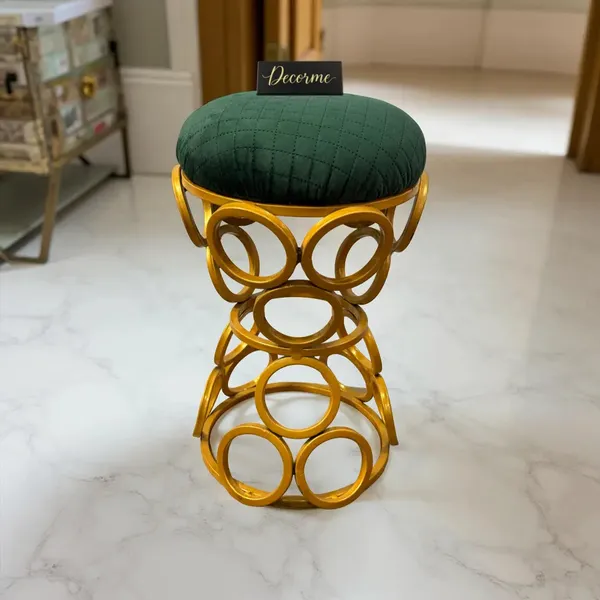 Golden_Circular_Iron_Stool_Warm_Ivory