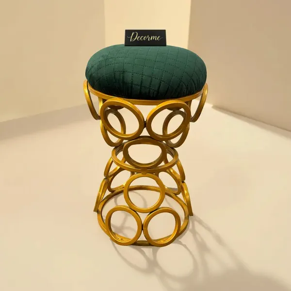 Golden_Circular_Iron_Stool_Warm_Ivory