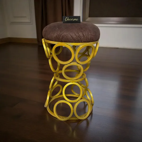 Golden_Circular_Iron_Stool_Warm_Ivory