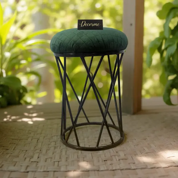 Modern_Criss_Cross_Iron_Stool_Seat_Warm_Ivory