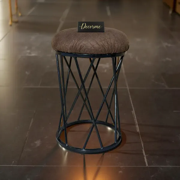 Modern_Criss_Cross_Iron_Stool_Seat_Warm_Ivory