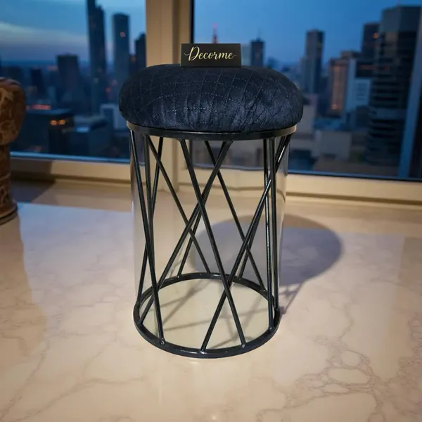 Modern_Criss_Cross_Iron_Stool_Seat_Warm_Ivory