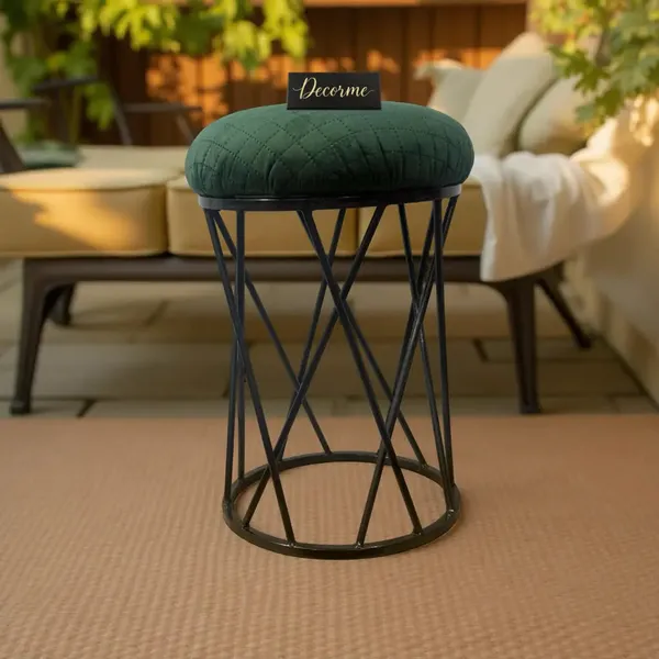 Modern_Criss_Cross_Iron_Stool_Seat_Warm_Ivory