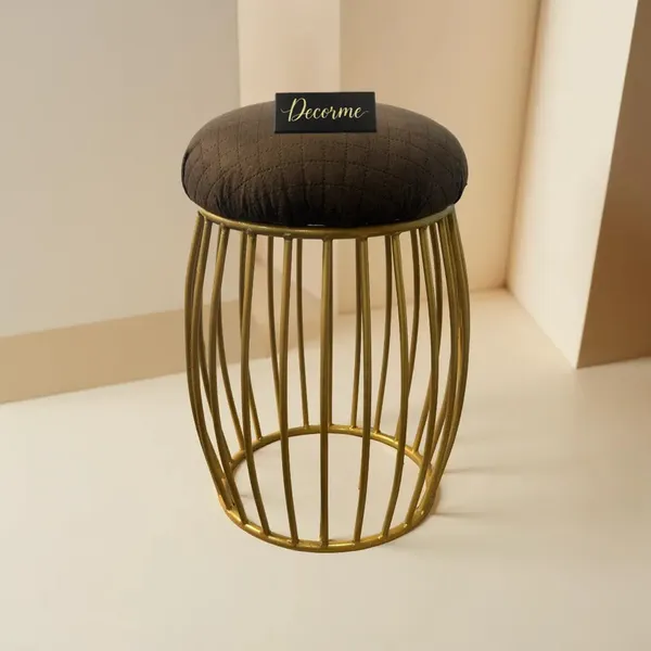 Contemporary_Vertical_Rod_Iron_Stool_Golden_Stone_Brown