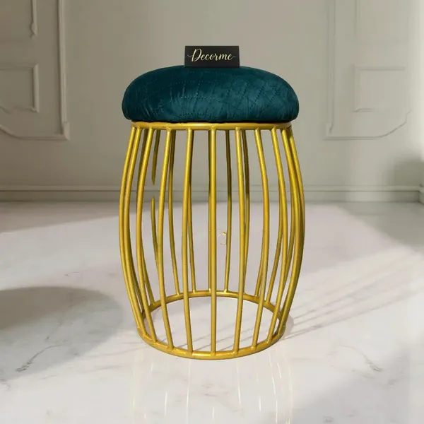 Contemporary_Vertical_Rod_Iron_Stool_Golden_Warm_Ivory