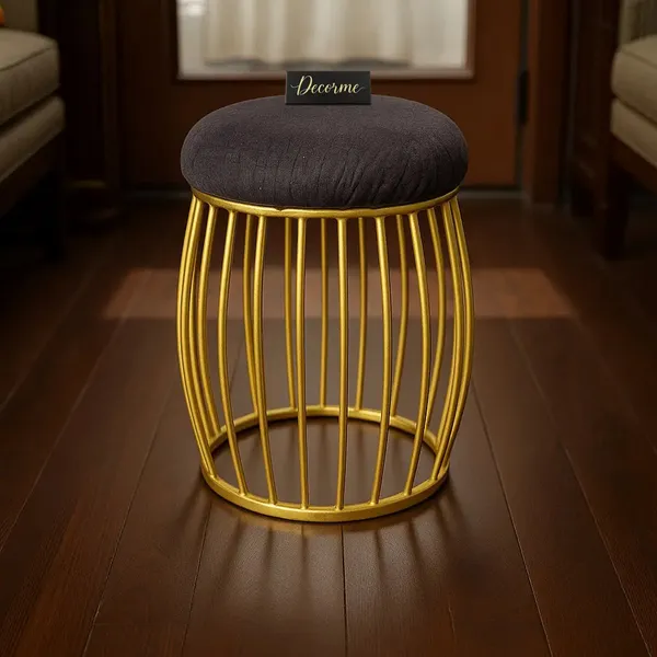 Contemporary_Vertical_Rod_Iron_Stool_Golden_Warm_Ivory