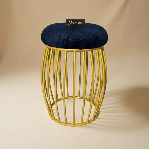 Contemporary_Vertical_Rod_Iron_Stool_Golden_Warm_Ivory