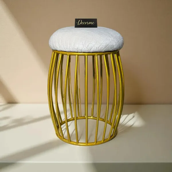 Contemporary_Vertical_Rod_Iron_Stool_Golden_Warm_Ivory