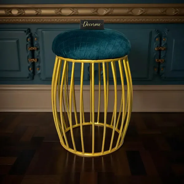 Contemporary_Vertical_Rod_Iron_Stool_Golden_Warm_Ivory