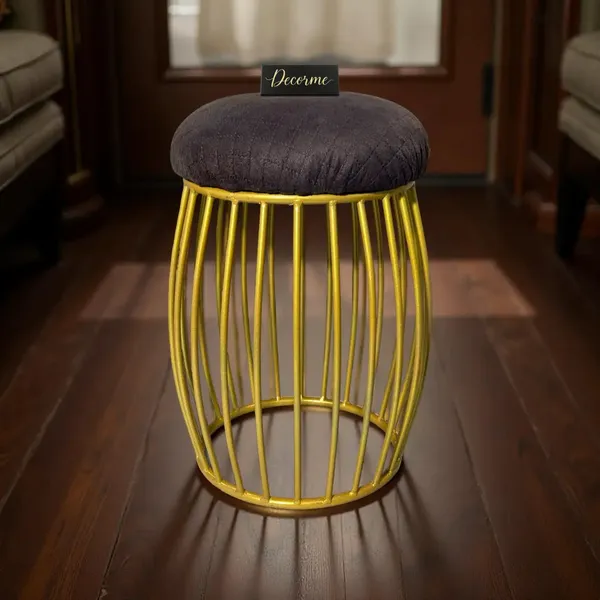 Contemporary_Vertical_Rod_Iron_Stool_Golden_Warm_Ivory