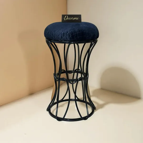 Modern_Hourglass_Iron_Frame_Stool_Midnight_Blue