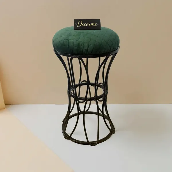 Modern_Hourglass_Iron_Frame_Stool_Warm_Ivory