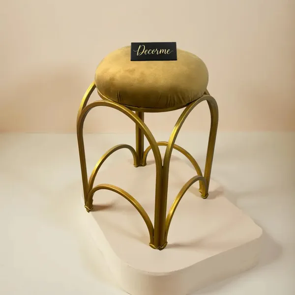 Golden_Arch_Design_Vanity_Stool_Mustard_Yellow