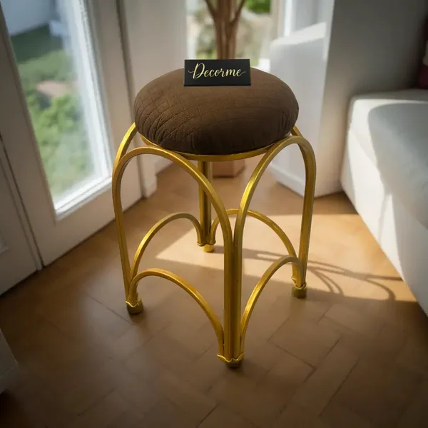 Golden_Arch_Design_Vanity_Stool_Warm_Ivory