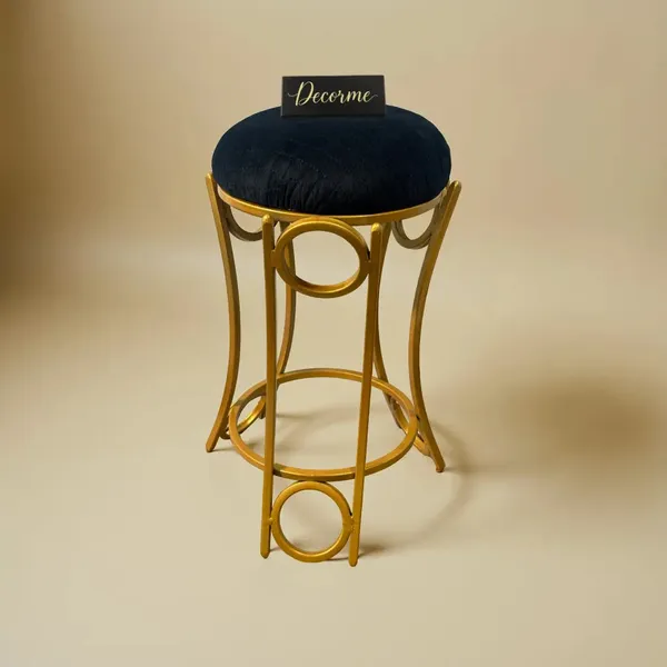 Golden_Curved_Ring_Vanity_Stool_Midnight_Blue