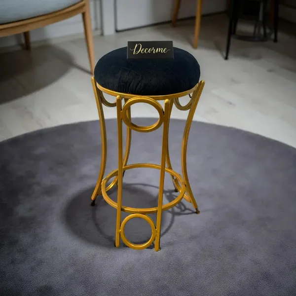 Golden_Curved_Ring_Vanity_Stool_Midnight_Blue