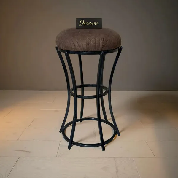 Classic_Chocolate_Brown_Curved_Frame_Vanity_Stool
