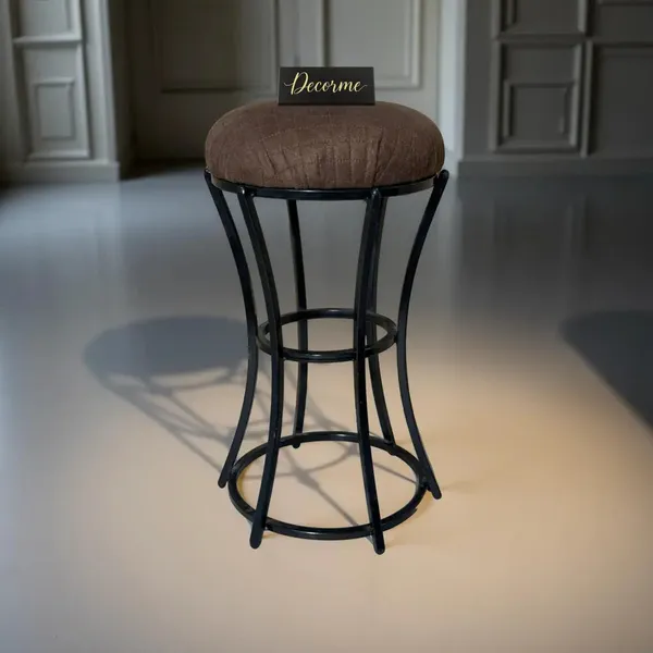 Classic_Chocolate_Brown_Curved_Frame_Vanity_Stool