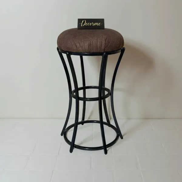 Classic_Chocolate_Brown_Curved_Frame_Vanity_Stool